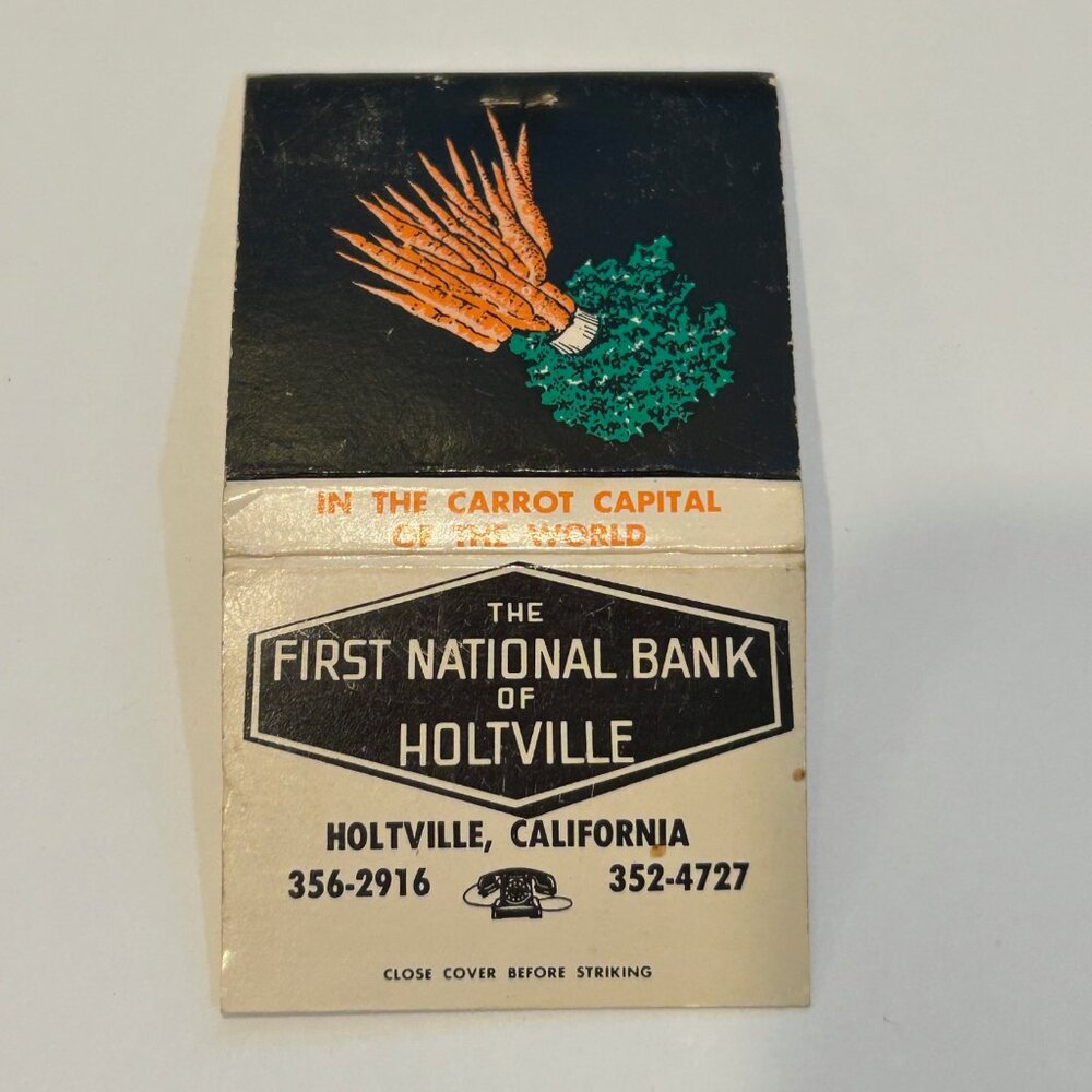 Vintage First National Bank of Holtville, CA, Carrot Capital of the World UNUSED